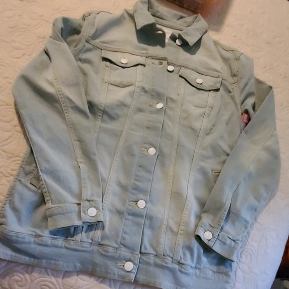NWT SMALL LULAROE JAXON DENIM JACKET UNICORN - Picture 4 of 5